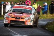 10 February 2019; Garry Jennings and Rory Kennedy in their Subaru Impreza WRC S12B during of Stage 6 Colemanstown at the Galway International Rally during Round 1 of the Irish Tarmac Rally Championship in Athenry, Co. Galway. Photo by Philip Fitzpatrick/Sportsfile