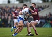 10 February 2019; Neil McAdam of Monaghan in action against Jonathan Duane, left, and Gary O'Donnell of Galway during the Allianz Football League Division 1 Round 3 match between Monaghan and Galway at Inniskeen in Monaghan. Photo by Daire Brennan/Sportsfile
