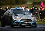 10 February 2019; Declan Boyle and Brian Boyle in their Ford Fiesta R5 during Stage 6 Colemanstown of the Galway International Rally during Round 1 of the Irish Tarmac Rally Championship in Athenry, Co. Galway. Photo by Philip Fitzpatrick/Sportsfile