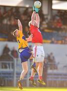 10 February 2019; Rúairí Deane of Cork in action against Dale Masterson of Clare during the Allianz Football League Division 2 Round 3 match between Clare and Cork at Cusack Park in Ennis, Clare. Photo by Sam Barnes/Sportsfile