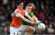 10 February 2019; Rory Grugan of Armagh in action against Ronan Ryan of Meath during the Allianz Football League Division 2 Round 3 match between Meath and Armagh at Páirc Tailteann in Navan, Meath. Photo by Eóin Noonan/Sportsfile