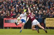 10 February 2019; Shane Carey of Monaghan in action against John Daly of Galway  during the Allianz Football League Division 1 Round 3 match between Monaghan and Galway at Inniskeen in Monaghan. Photo by Daire Brennan/Sportsfile