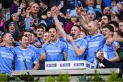 10 February 2019; Pádraic Keane of Oranmore-Maree leads his team-mates in song after the AIB GAA Hurling All-Ireland Intermediate Championship Final match between Charleville and Oranmore-Maree at Croke Park in Dublin. Photo by Piaras Ó Mídheach/Sportsfile