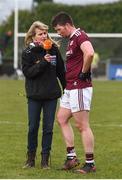 10 February 2019; Gareth Bradshaw of Galway does an interview after the Allianz Football League Division 1 Round 3 match between Monaghan and Galway at Inniskeen in Monaghan. Photo by Daire Brennan/Sportsfile