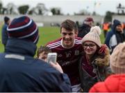 10 February 2019; Shane Walsh of Galway celebrates with supporters after the Allianz Football League Division 1 Round 3 match between Monaghan and Galway at Inniskeen in Monaghan. Photo by Daire Brennan/Sportsfile