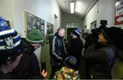 10 February 2019; Monaghan manager Malachy O&quot;Rourke speaks to media after the Allianz Football League Division 1 Round 3 match between Monaghan and Galway at Inniskeen in Monaghan. Photo by Daire Brennan/Sportsfile