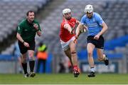 10 February 2019; Liam Keane of Oranmore-Maree in action against Darren Casey of Charleville as referee Colum Cunning looks on during the AIB GAA Hurling All-Ireland Intermediate Championship Final match between Charleville and Oranmore-Maree at Croke Park in Dublin. Photo by Piaras Ó Mídheach/Sportsfile