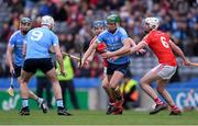 10 February 2019; Niall Burke of Oranmore-Maree in action against Jack Doyle, left, and Jack Buckley of Charleville during the AIB GAA Hurling All-Ireland Intermediate Championship Final match between Charleville and Oranmore-Maree at Croke Park in Dublin. Photo by Piaras Ó Mídheach/Sportsfile