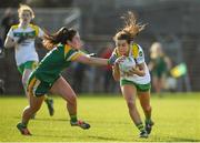 10 February 2019; Amy Gavin Mangan of Offaly is tackled by Shauna Ennis of Meath during the Lidl Ladies Football National League Division 3 Round 2 match between Meath and Offaly at Páirc Tailteann in Navan, Meath. Photo by Eóin Noonan/Sportsfile