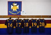 10 February 2019; Jerseys hang in the Skerries RFC dressing room prior to the Bank of Ireland Provincial Towns Cup Round 2 match between Skerries RFC and Enniscorthy RFC at Skerries RFC in Skerries, Dublin. Photo by Brendan Moran/Sportsfile