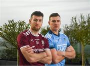 11 February 2019; Padraic Mannion of Galway and John Hetherton of Dublin during an Allianz Hurling League Media Event ahead of the Galway and Dublin fixture at Loughrea Hotel & Spa in Loughrea, Galway. Photo by Harry Murphy/Sportsfile