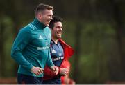11 February 2019; Chris Farrell, left, and Billy Holland during Munster Rugby Squad Training at University of Limerick in Limerick. Photo by Piaras Ó Mídheach/Sportsfile
