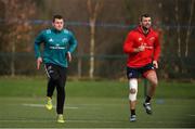 11 February 2019; CJ Stander, left, and Tadhg Beirne during Munster Rugby Squad Training at University of Limerick in Limerick. Photo by Piaras Ó Mídheach/Sportsfile