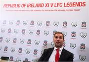 11 February 2019; Former Republic of Ireland and Liverpool player Jason McAteer speaking to media at the launch of the Liverpool Legends v Republic of Ireland XI game at Aviva Stadium. The game, which will be played in Aviva Stadium on Friday, April 12, will act as a fundraising drive for supporter Sean Cox, who continues to recovery following bad injuries sustained ahead of a Liverpool game. Photo by Stephen McCarthy/Sportsfile