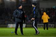 9 February 2019; Dublin manager Jim Gavin, left, and high performance manager Bryan Cullen in conversation prior to the Allianz Football League Division 1 Round 3 match between Kerry and Dublin at Austin Stack Park in Tralee, Co. Kerry. Photo by Diarmuid Greene/Sportsfile