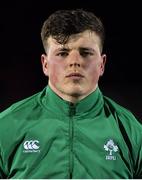 8 February 2019; Josh Wycherley of Ireland prior to the U20 Six Nations Rugby Championship match between Scotland and Ireland at Netherdale in Galashiels, Scotland. Photo by Brendan Moran/Sportsfile