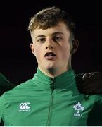 8 February 2019; Colm Reilly of Ireland prior to the U20 Six Nations Rugby Championship match between Scotland and Ireland at Netherdale in Galashiels, Scotland. Photo by Brendan Moran/Sportsfile