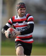 10 February 2019; Jack Kelly of Ennicorthy during the Bank of Ireland Provincial Towns Cup Round 2 match between Skerries RFC and Enniscorthy RFC at Skerries RFC in Skerries, Dublin. Photo by Brendan Moran/Sportsfile