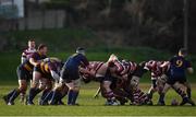10 February 2019; A general view of a scrum during the Bank of Ireland Provincial Towns Cup Round 2 match between Skerries RFC and Enniscorthy RFC at Skerries RFC in Skerries, Dublin. Photo by Brendan Moran/Sportsfile