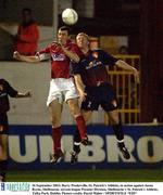 26 September 2003; Barry Prederville, St. Patrick's Athletic, in action against Jason Byrne, Shelbourne. eircom league Premier Division, Shelbourne v St. Patrick's Athletic, Tolka Park, Dublin. Picture credit; David Maher / SPORTSFILE *EDI*