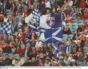28 September 2003; Laois fans cheer on their side. All-Ireland Minor Football Championship Final, Dublin v Laois, Croke Park, Dublin. Picture credit; Brendan Moran / SPORTSFILE
