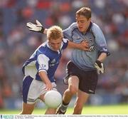 28 September 2003; Michael Tierney, Laois, in action against Dublin's Willie Lowry. All-Ireland Minor Football Championship Final, Dublin v Laois, Croke Park, Dublin. Picture credit; Ray McManus / SPORTSFILE