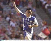 28 September 2003; Colm Kelly, Laois, celebrates after scoring his sides first goal. All-Ireland Minor Football Championship Final, Dublin v Laois, Croke Park, Dublin. Picture credit; David Maher / SPORTSFILE *EDI*