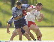 4 October 2003; Sean Cavanagh, Tyrone, in action against Dublin's Declan O'Mahony. All-Ireland U21 Football Championship Final, Dublin v Tyrone, Pairc Tailteann, Navan, Co. Meath. Picture credit; Matt Browne / SPORTSFILE *EDI*