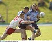 4 October 2003; Colin Prenderville, Dublin, in action against Tyrone's Kelvin Hughes. All-Ireland U21 Football Championship Final, Dublin v Tyrone, Pairc Tailteann, Navan, Co. Meath. Picture credit; Matt Browne / SPORTSFILE *EDI*