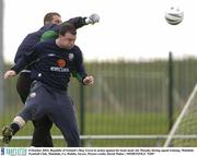 8 October 2003; Republic of Ireland's Shay Given in action against his team-mate Joe Murphy during squad training. Malahide Football Club, Malahide, Co. Dublin. Soccer. Picture credit; David Maher / SPORTSFILE *EDI*