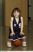 9 October 2003; 3 year old Laura Roantree at the launch of the ESB Super League season and of Basketball Ireland. Clarion Hotel, Dublin. Picture credit; Ray McManus / SPORTSFILE *EDI*