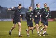 26 March 2018; Declan Rice and team-mates during Republic of Ireland U21 squad training at Tallaght Stadium in Dublin. Photo by Eóin Noonan/Sportsfile