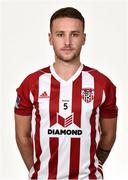 7 February 2019; Ally Gilchrist during Derry City squad portraits at the Ryan McBride Brandywell Stadium in Derry. Photo by Oliver McVeigh/Sportsfile