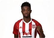 7 February 2019; Junior Ogedi-Uzokwe during Derry City squad portraits at the Ryan McBride Brandywell Stadium in Derry. Photo by Oliver McVeigh/Sportsfile