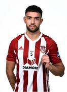 7 February 2019; Darren Cole during Derry City squad portraits at the Ryan McBride Brandywell Stadium in Derry. Photo by Oliver McVeigh/Sportsfile