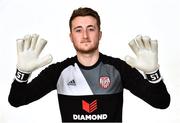 7 February 2019; Nathan Gartside during Derry City squad portraits at the Ryan McBride Brandywell Stadium in Derry. Photo by Oliver McVeigh/Sportsfile