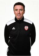7 February 2019; Marty McCann First Team Coach during Derry City squad portraits at the Ryan McBride Brandywell Stadium in Derry. Photo by Oliver McVeigh/Sportsfile