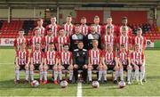 7 February 2019; The Derry City FC squad along with Declan Devine Manager during the squad portraits at the Ryan McBride Brandywell Stadium in Derry. Photo by Oliver McVeigh/Sportsfile
