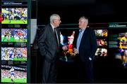 12 February 2019; The GAA, in conjunction with the Broadcasting Authority of Ireland, today launched the GAA Digital Archive at Croke Park providing free access to past GAA matches to internet users around the world. 113 All-Ireland finals since 1961 are included in the archive and provincial finals from 1961 also feature. The new archive also includes All-Ireland club finals since 1989. In all, over 500 football and hurling matches were retrieved from broadcasters and information such as date, result, venue, referee, scorers and teams and substitutions was added. The establishment of the archive, which received financial backing from the BAI, means that for the first time the GAA has a central repository of the majority of finals that were recorded and broadcast over the last six decades. Pictured are former Dublin goalkeeper Paddy Cullen, left, and former Kerry footballer and selector Mikey Sheehy during the launch of the GAA Digital Archive at Croke Park in Dublin. Photo by Brendan Moran/Sportsfile