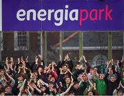 12 February 2019; Gonzaga College supporters cheer on their side during the Bank of Ireland Leinster Schools Senior Cup Round 2 match between Gonzaga College and Terenure College at Energia Park in Donnybrook, Dublin.  Photo by Brendan Moran/Sportsfile
