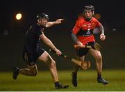 12 February 2019; Shane Conway of UCC in action against Conor Delaney of DCU Dóchas Éireann during the Electric Ireland Fitzgibbon Cup Semi-Final match between University College Cork and DCU Dóchas Éireann at the WIT Sports Campus in Carriganore, Waterford. Photo by Harry Murphy/Sportsfile