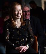 13 February 2019; Former Cork camogie and football player Rena Buckley with former Offaly footballer Seamus Darby in attendance at the Laochra Gael Launch at the Dean Hotel in Dublin. Photo by Matt Browne/Sportsfile