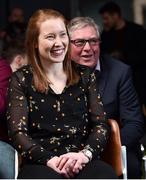 13 February 2019; Former Cork camogie and football player Rena Buckley with former Offaly footballer Seamus Darby in attendance at the Laochra Gael Launch at the Dean Hotel in Dublin. Photo by Matt Browne/Sportsfile