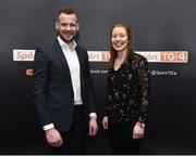 13 February 2019; Former Cork camogie and football player Rena Buckley with former Kilkenny hurler Jackie Tyrrell in attendance at the Laochra Gael Launch at the Dean Hotel in Dublin. Photo by Matt Browne/Sportsfile