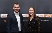 13 February 2019; Former Cork camogie and football player Rena Buckley with former Kilkenny hurler Jackie Tyrrell in attendance at the Laochra Gael Launch at the Dean Hotel in Dublin. Photo by Matt Browne/Sportsfile