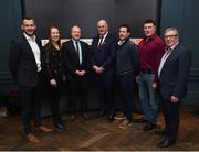 13 February 2019; Attendees, from left, Former Kilkenny hurler Jackie Tyrrell, former Cork camogie and football player Rena Buckley, Alan Esslemont, Director General of TG4, Uachtaráin Cumann Lúthchleas Gael John Horan, former Limerick hurler Andrew O'Shaughnessy, former Dublin footballer Kieran Duff and former Offaly footballer Seamus Darby at the Laochra Gael Launch at the Dean Hotel in Dublin. Photo by Matt Browne/Sportsfile
