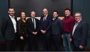 13 February 2019; Attendees, from left, Former Kilkenny hurler Jackie Tyrrell, former Cork camogie and football player Rena Buckley, Alan Esslemont, Director General of TG4, Uachtaráin Cumann Lúthchleas Gael John Horan, former Limerick hurler Andrew O'Shaughnessy, former Dublin footballer Kieran Duff and former Offaly footballer Seamus Darby at the Laochra Gael Launch at the Dean Hotel in Dublin. Photo by Matt Browne/Sportsfile