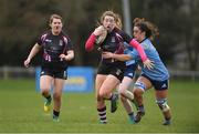 13 February 2019; Julie Lyons of NUI Galway is tackled by Emma Costello of UCD during the Kay Bowen Women’s Senior Cup match between UCD and NUI Galway at MU Barnhall RFC in Leixlip, Kildare. Photo by Piaras Ó Mídheach/Sportsfile