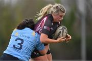 13 February 2019; Tara Buggy of NUI Galway is tackled by Cara Donovan of UCD during the Kay Bowen Women’s Senior Cup match between UCD and NUI Galway at MU Barnhall RFC in Leixlip, Kildare. Photo by Piaras Ó Mídheach/Sportsfile