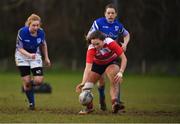 13 February 2019; Rebecca Hayes of CIT during the Kay Bowen Women’s Senior 7s match between CIT and Queen's University at MU Barnhall RFC in Leixlip, Kildare. Photo by Piaras Ó Mídheach/Sportsfile